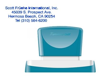 SELLO XSTAMPER QUIX PERSONALIZABLE COLOR AZUL MEDIDAS 28X78 MM Q-24 COD 152196