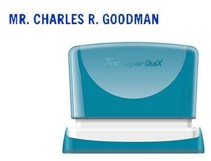 SELLO XSTAMPER QUIX PERSONALIZABLE COLOR AZUL MEDIDAS 4X60 MM Q-05 COD 152187
