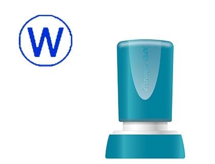 SELLO XSTAMPER QUIX PERSONALIZABLE COLOR AZUL REDONDO DIAMETRO 20 MM Q-34 COD 152199
