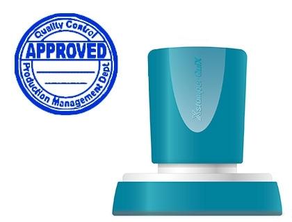 SELLO XSTAMPER QUIX PERSONALIZABLE COLOR AZUL REDONDO DIAMETRO 38 MM Q-53 COD 152200