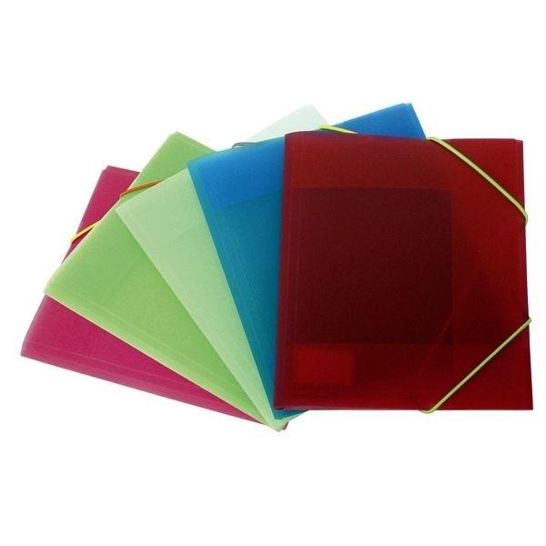 CARPETA GOMAS A5 SOLAPAS POLIPROPILENO TRANSLUCIDO AZUL COLORGRAF