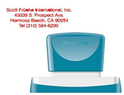 SELLO XSTAMPER QUIX PERSONALIZABLE COLOR ROJO MEDIDAS 28X78 MM Q-24 COD 152210