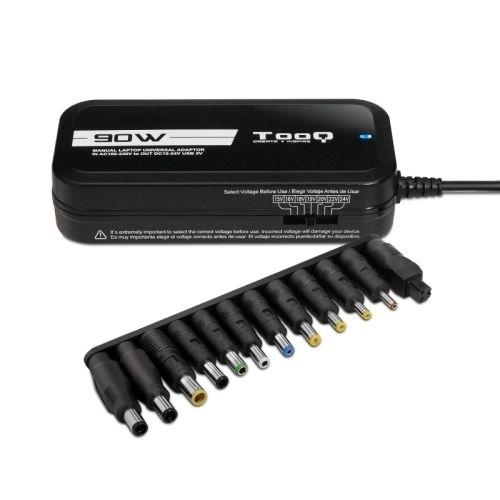 TOOQ - CARGADOR UNIVERSAL PARA PORTÁTIL MANUAL TQLC-90BS02M - POTENCIA 90W - 1XUSB - 12 CONECTORES - VOLTAJE 15V-24V