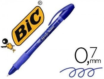 BOLIGRAFO BORRABLE BIC GELOCITY ILLUSION AZUL