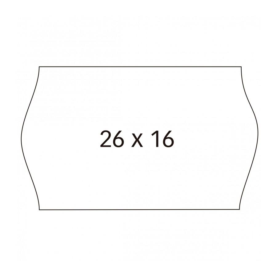PACK 6 ROLLOS 1.000 ETIQUETAS 26X16 ONDA BLANCO PERMANENTE APLI REF 100922