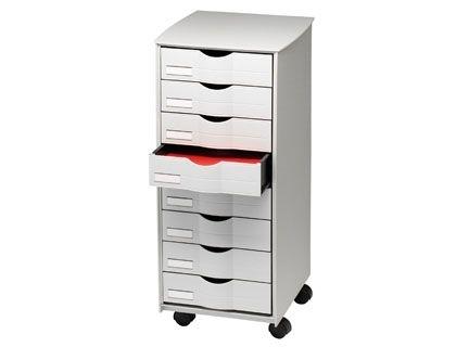 MUEBLE AUXILIAR FAST-PAPERFLOW PARA OFICINA 8 CAJONES EN COLOR GRIS 5X825X382 71,5X31,6X34,3 CM COD 43540