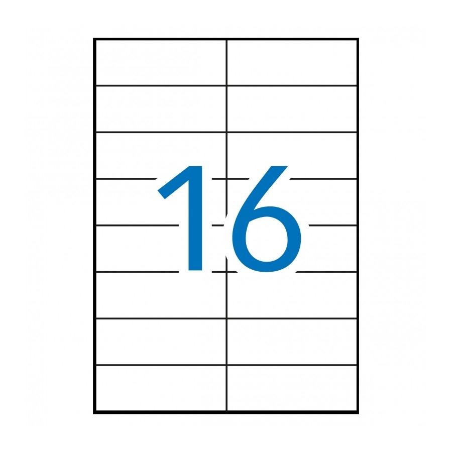 CAJA 100 HOJAS DE ETIQUETAS 105X37 AMARILLAS APLI  RF. 12976