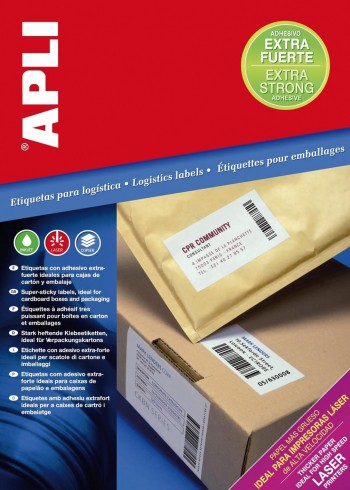 CAJA 100 H. ETIQUETAS 210X148 EXTRA FUERTES APLI RF 11786