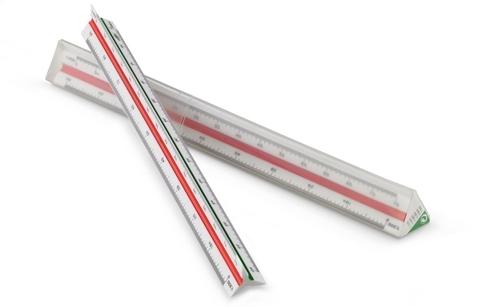 ESCALIMETRO PVC 30 CM FAIBO ESCALA 1:100 1:200 1:250 1:300 1:400 1:500