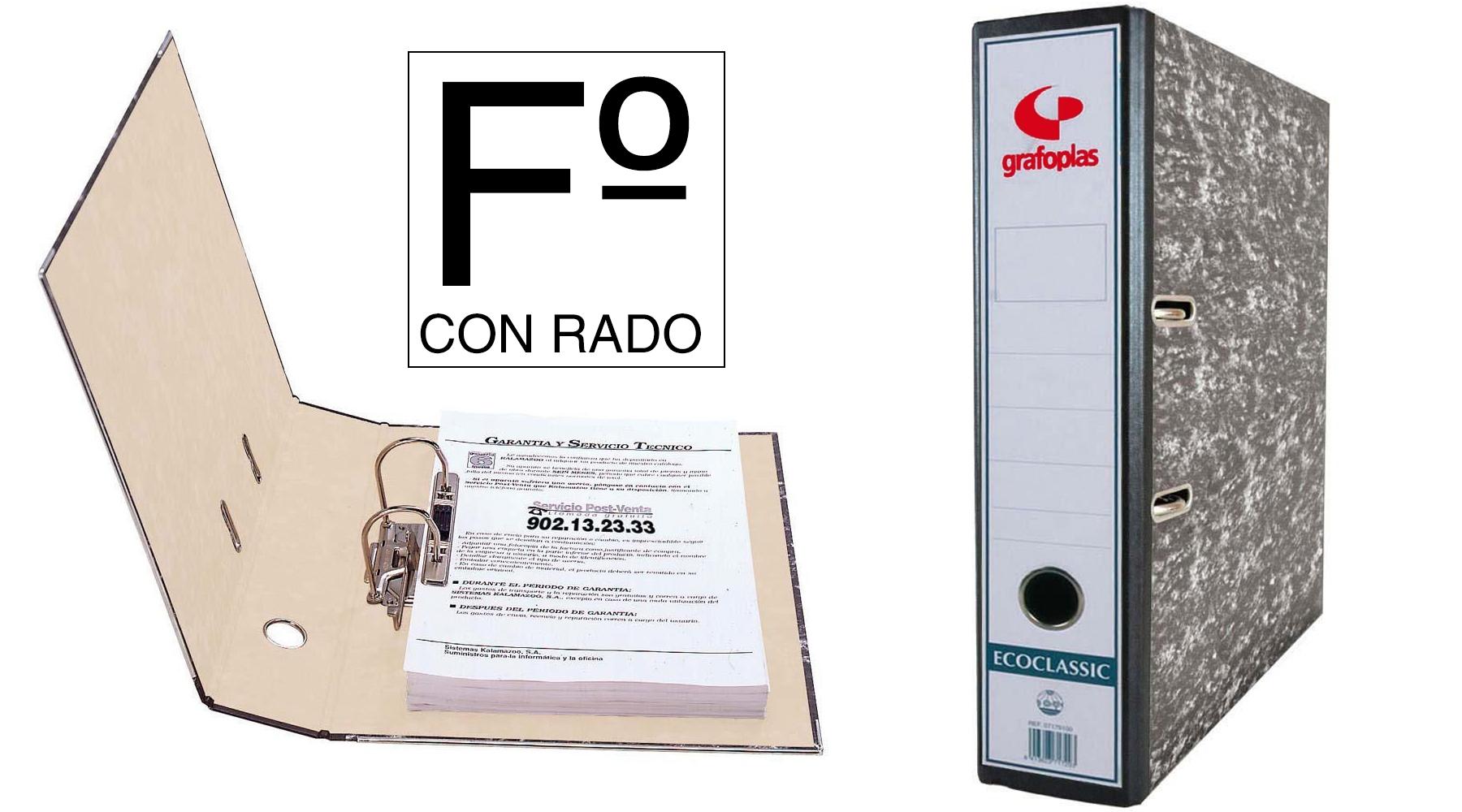 ARCHIVADOR AZ ECOCLASSIC FOLIO GRAFOPLAS CON RADO