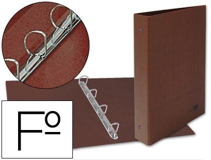 CARPETA DE 4 ANILLAS 40MM MIXTAS LIDERPAPEL FOLIO CARTON CUERO FORRADO COMPRESOR PLASTICO COD 25250