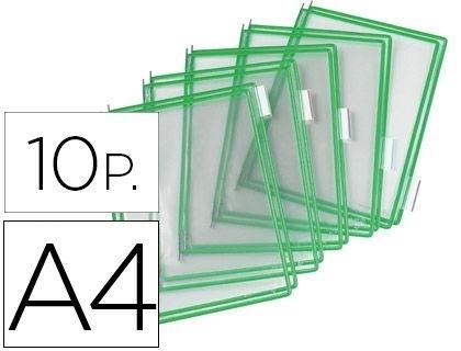FUNDA PARA PORTACATALOGO TARIFOLD DIN A4 COLOR VERDE PACK DE 10 UNIDADES COD 76168