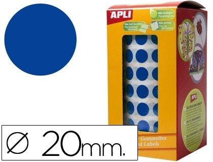 ROLLO GOMETS REDONDOS COLOR AZUL 20MM APLI 4860