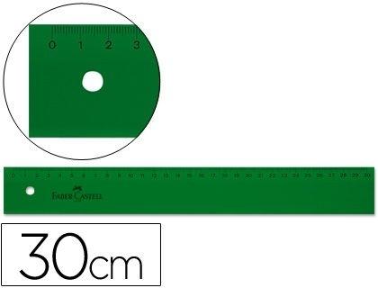 REGLA FABER 30 CM PLASTICO VERDE COD 6988