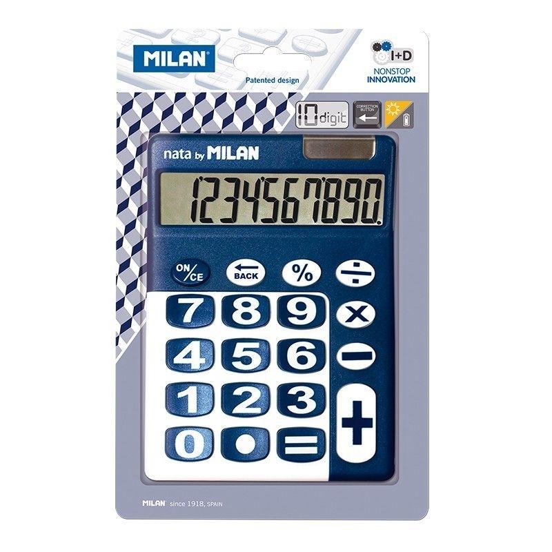 BLISTER CALCULADORA TECLAS GRANDES MILAN 150610BBL 10 DIGITOS AZUL