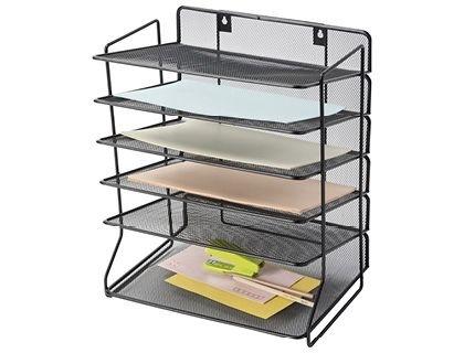 BANDEJA SOBREMESA Q-CONNECT KF17289 METALICA REJILLA NEGRA 6 BANDEJAS 325X230X390 MM COD 153568
