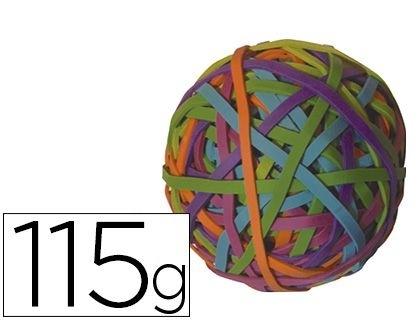 BOLA DE GOMAS ELASTICAS Nº 5 COLORES SURTIDOS 115 GRS Q-CONNECT KF15160 COD 152618