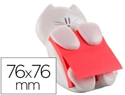 SOPORTE BLOC DE NOTAS ADHESIVAS QUITA Y PON POST-IT Z NOTE GATO 76X76 MM COD 75604
