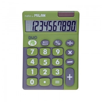 CALCULADORA TECLAS GRANDES MILAN DUO 150610TDGRBL 10 DIGITOS VERDE