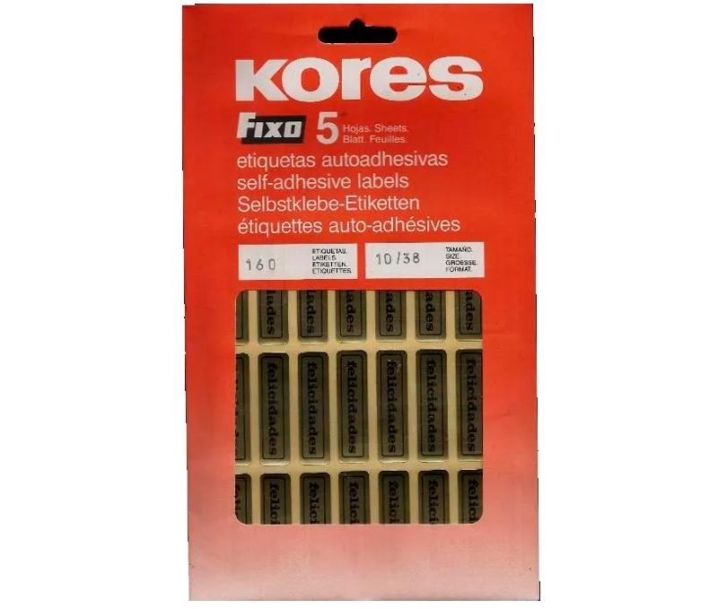 SOBRE ETIQUETAS KORES FELICIDADES 10X38