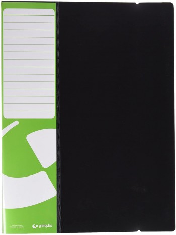 CARPETA 80 FUNDAS POLIURO OPACAS PP RIGIDO NEGRO GRAFOPLAS  RF 39748010