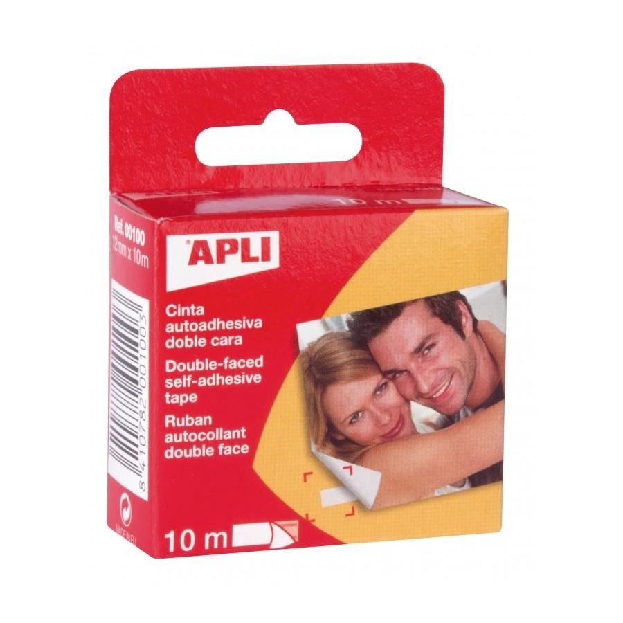 CINTA ADHESIVA DOBLE CARA 12MMX10M APLI REF 00100