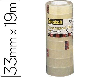 CINTA ADHESIVA SCOTCH ACORDEON PACK 8 550 19X33 MM COD 45341