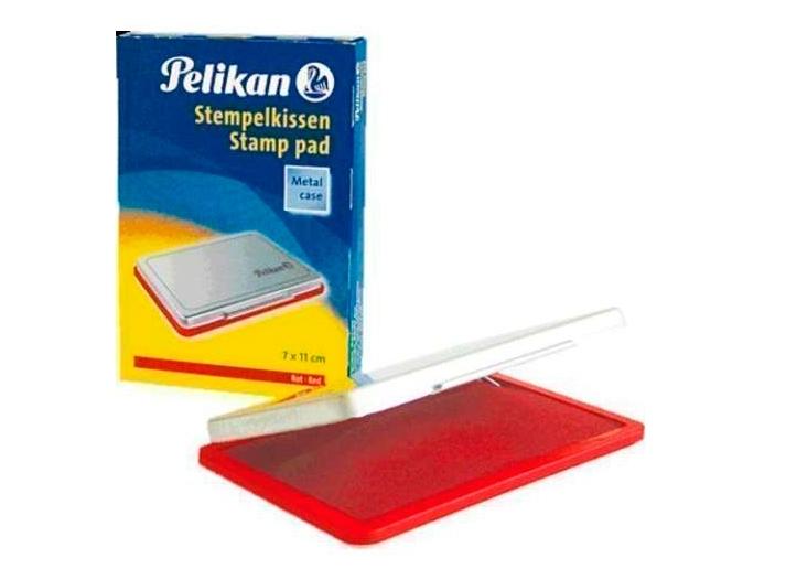 TAMPON PELIKAN Nº3 EN CAJA DE METAL 50 X 70 MM COLOR ROJO