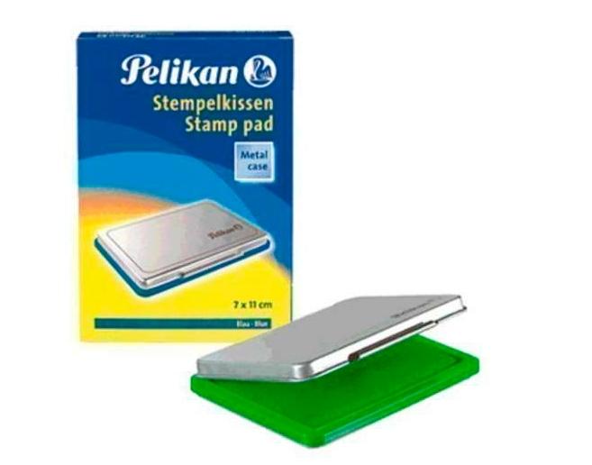 TAMPON PELIKAN Nº2 EN CAJA DE METAL 70 X 110 MM COLOR VERDE