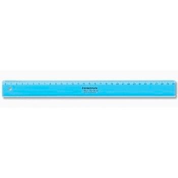 REGLA PLASTICO TRANSPARENTE 20 CM CON BISEL 2MM STAEDTLER - FUNDA INDIVIDUAL