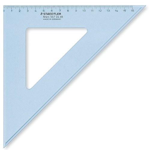 ESCUADRA 20 CM PLASTICO AZUL TRANSPARENTE GRADUDADO STAEDTLER 567 25-45