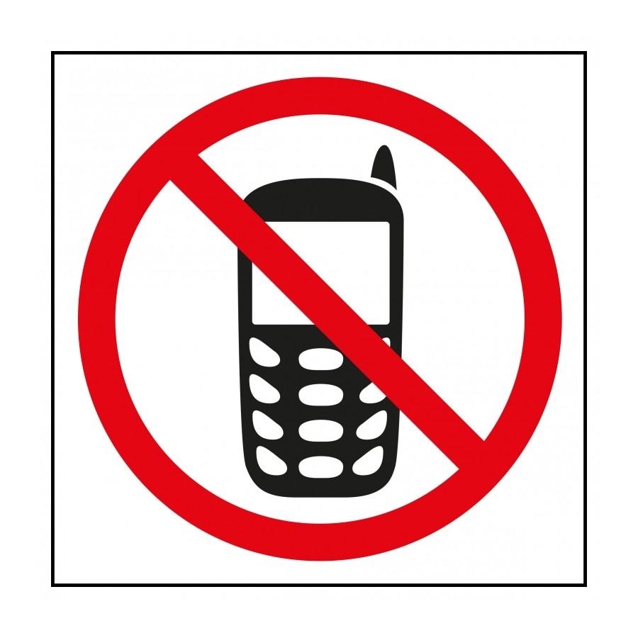 PICTOGRAMA ADHESIVO APLI PROHIBIDO TELEFONO TAMAÑO 114X114 MM REF 848