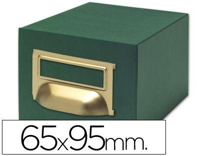 FICHERO FICHAS TELA VERDE 1000 FICHAS N.1 -TAMAÑO 65X95 MM COD 3600