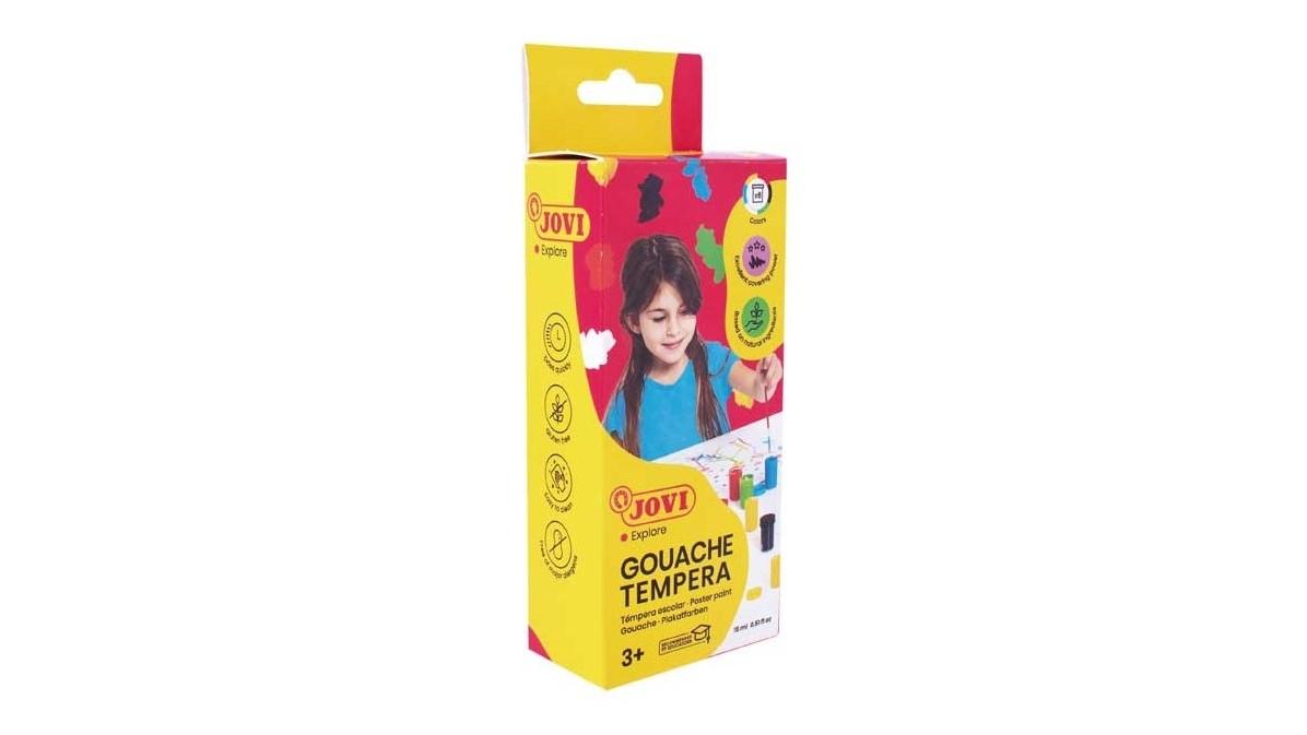ESTUCHE TEMPERAS JOVI 6 BOTES 15 ML COLORES SURTIDOS