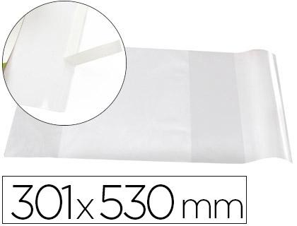 FORRALIBRO LIDERPAPEL Nº30 CON SOLAPA AJUSTABLE ADHESIVO 301 X 530 MM