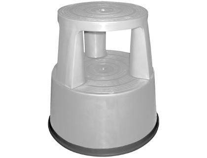 TABURETE Q-CONNECT RUEDAS RETRACTILES TRES RUEDAS -DOS NIVELES GRIS