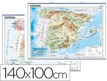 MAPA MURAL EUROPA FISICO/POLITICO -140 X 100 CM COD. 04913