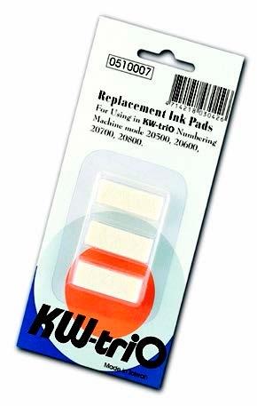 BLISTER 3 ALMOHADILLAS PARA NUMERADOR KW-TRIO