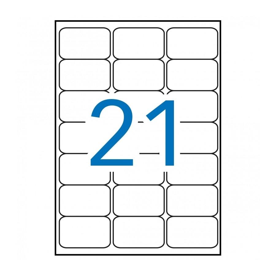 CAJA 100 H. ETIQUETAS BLANCAS ILC 63,5 X 38,1 APLI RF 2414