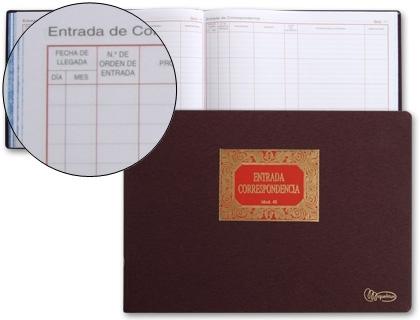 LIBRO MIQUELRIUS N. 42 FOLIO APAISADO 100 HOJAS -ENTRADA DE CORRESPONDENCIA COD 4637
