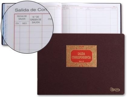 LIBRO MIQUELRIUS N. 43 FOLIO APAISADO 100 HOJAS -SALIDA DE CORRESPONDENCIA COD 4668