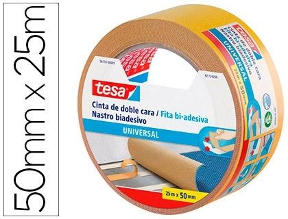 CINTA ADHESIVA TESA DOBLE CARA UNIVERSAL 25 M X 50 MM COD 62917