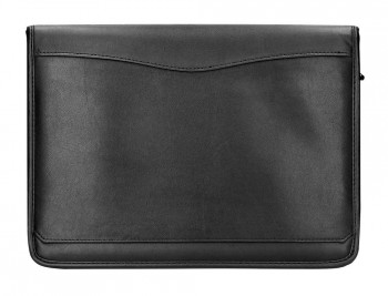 CARPETA PORTAFOLIOS Q-CONNECT CREMALLERA 4 ANILLAS 20 MM CON CALCULADORA CON BOLSA PARA MOVIL COLOR NEGRO 260X355 MM