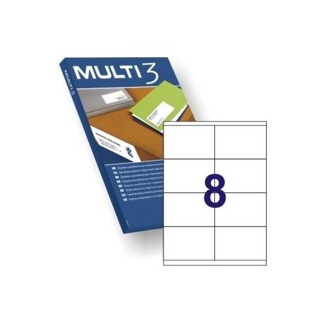 CAJA 100 HOJAS ETIQUETAS 97,0 X 67,7 MULTI 3 RF 10498