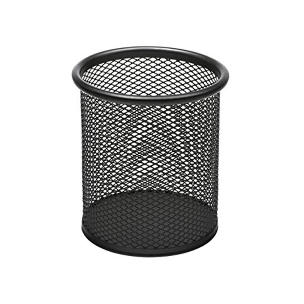 CUBILETE PORTALAPICES METAL REJILLA NEGRO DMM 9X9X10 CM