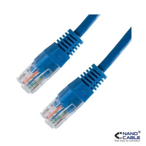 CABLE RED LATIGUILLO 2 M. RJ-45 CAT 6 NANOCABLE COLOR AZUL