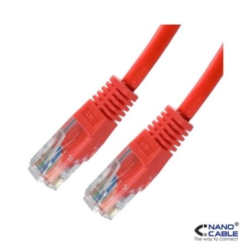 CABLE RED LATIGUILLO 2 M. RJ-45 CAT 6 NANOCABLE COLOR ROJO