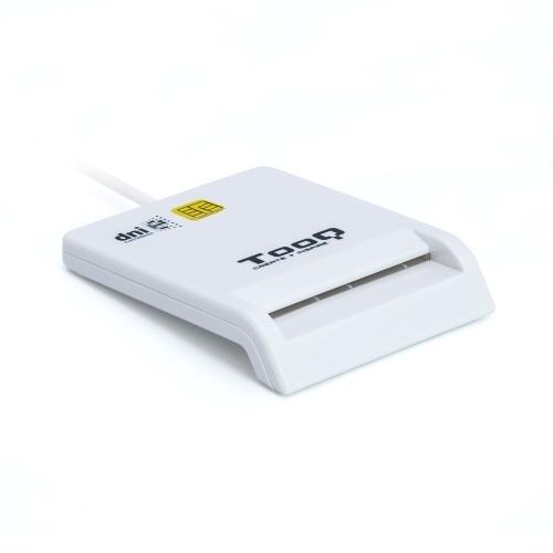 TOOQ - LECTOR DE TARJETAS INTELIGENTES EXTERNO + DNI-E USB 2.0 COLOR BLANCO