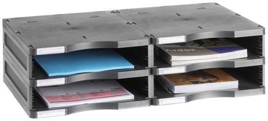 ARCHIVADOR MODULAR ARCHIVO 2000 ARCHIVODOC 6522 DUO ESTANDAR 4 CASILLAS NEGRO 600X360X165 MM