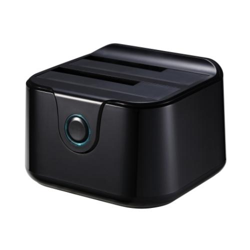 DOCKING STATION TOOQ TQDS-802B 2 DISCOS 2.5" / 3.5" A USB 3.0 CON BOTON DE COPIA DE SEGURIDAD